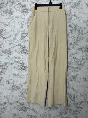 H&M Light Beige High-Waist Trousers